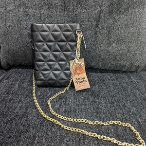 NWT Anna Paola genuine leather quilted crossbody purse